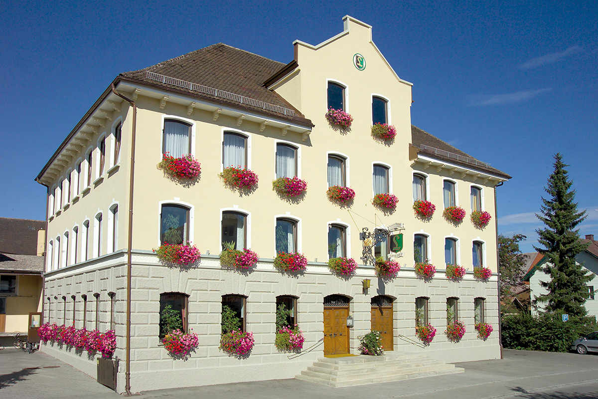 Außenansicht der Braureigaststätte Laupheimer