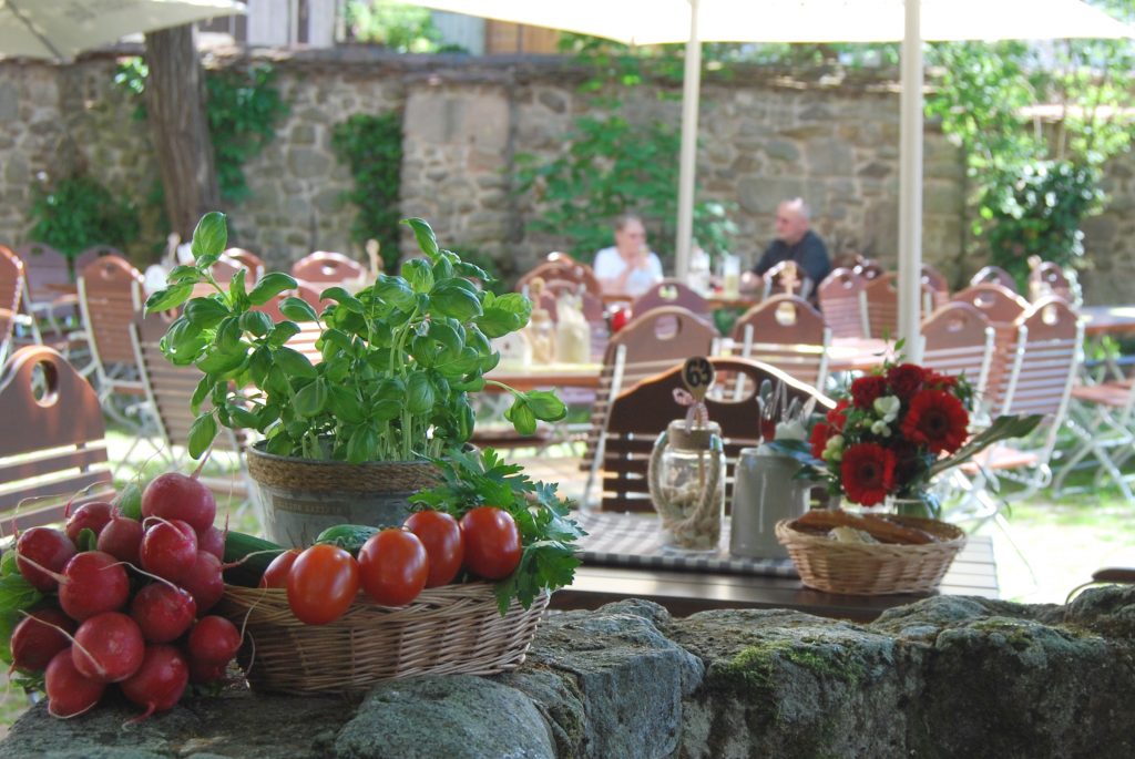 Biergarten des Restaurant & Hotel DER SCHWAN
