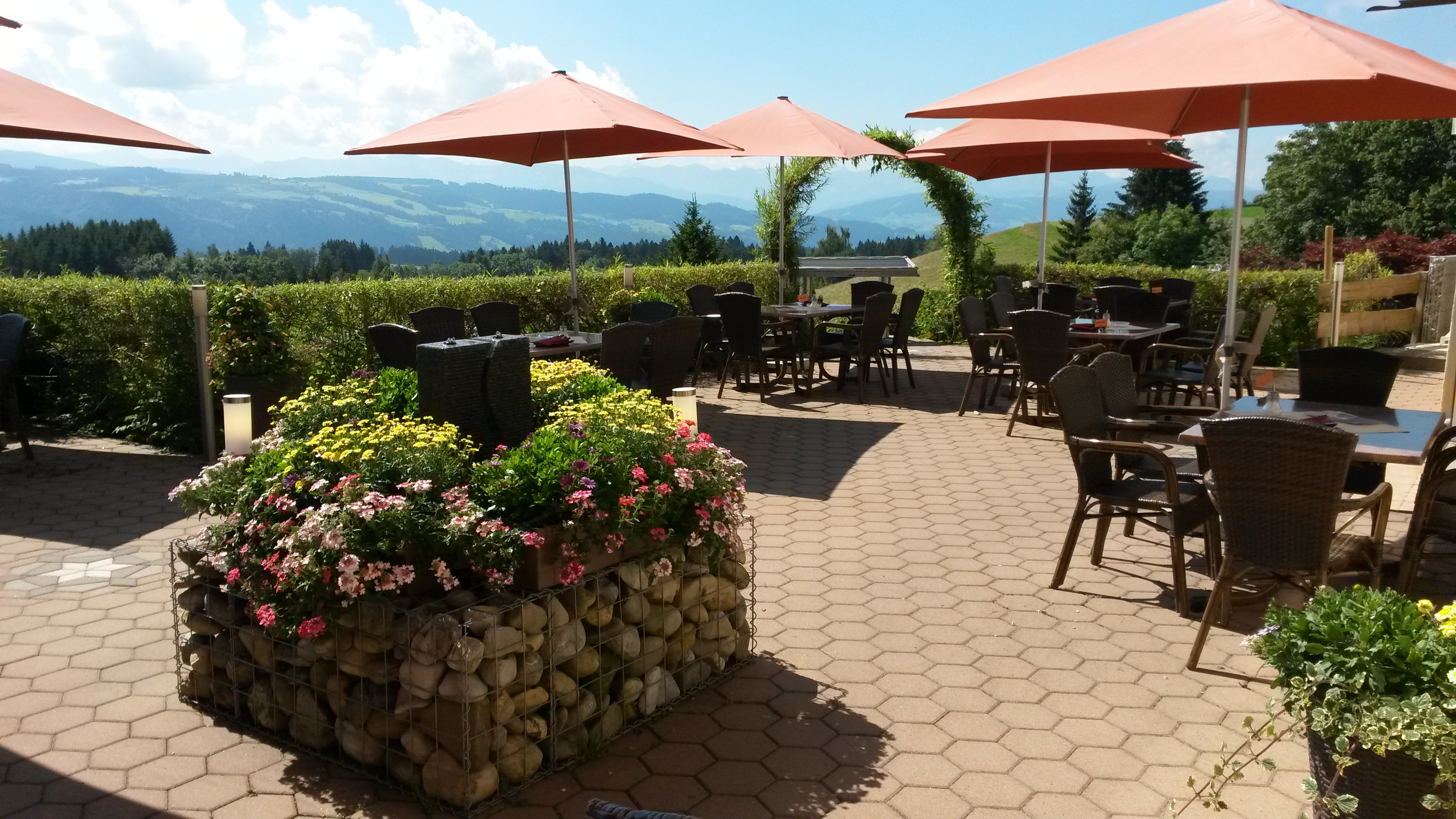 Terrasse des Restaurant Fünfländerblick