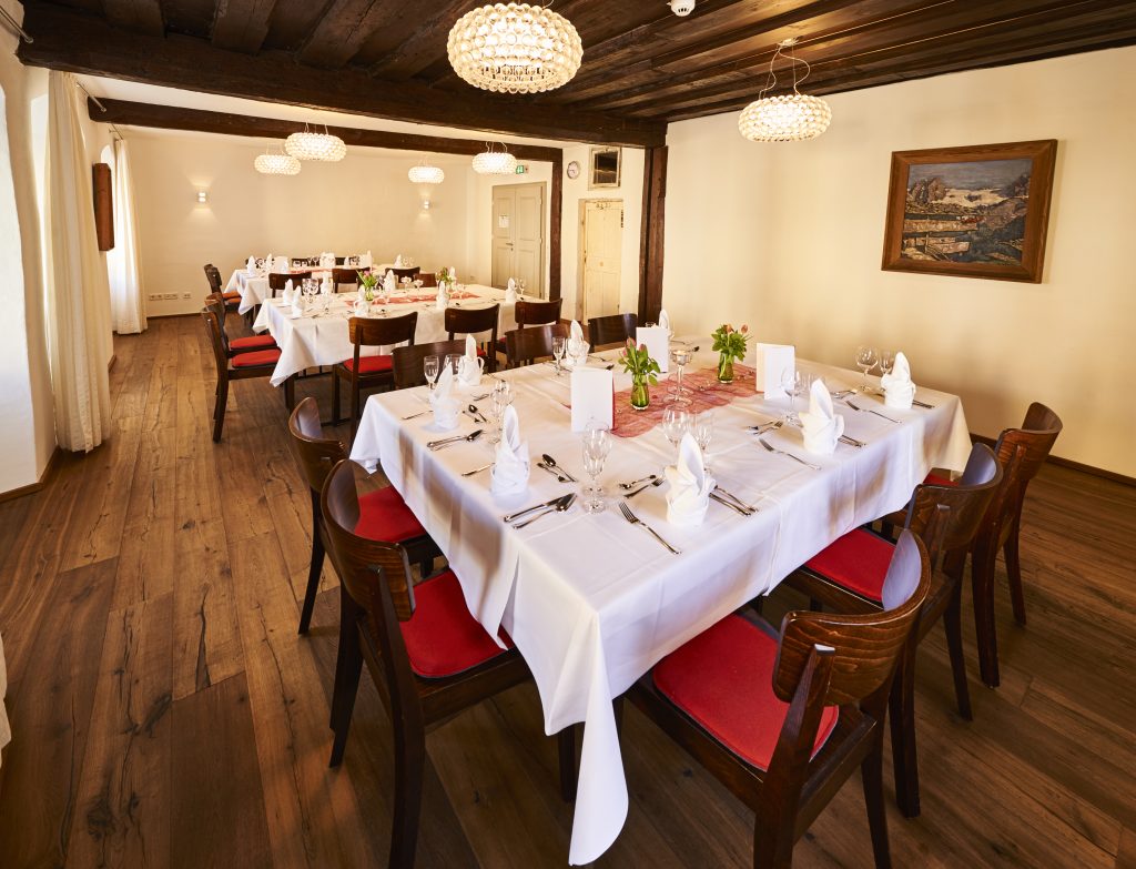 Speisesaal des Gasthofes Fuchsbräu