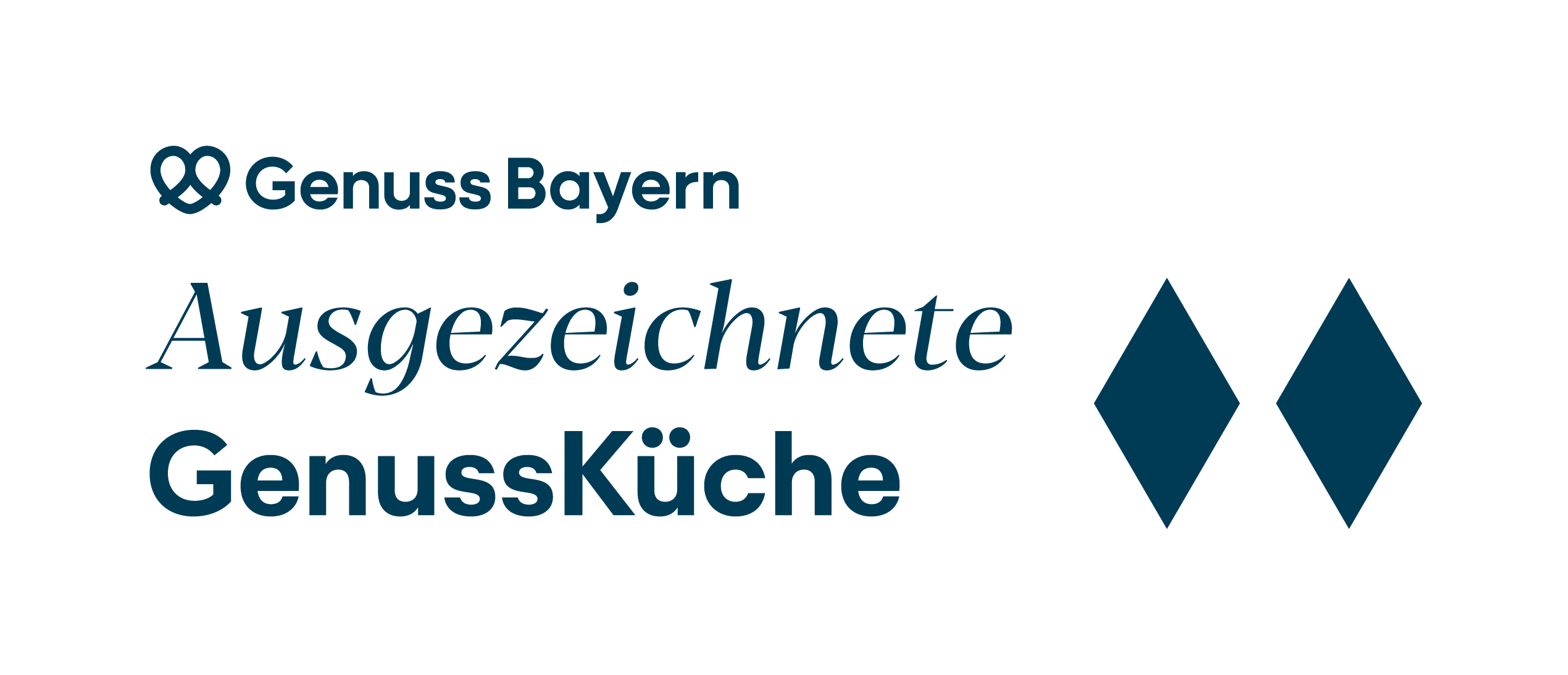 Auszeichnung "Ausgezeichnete Genussküche", zwei Rauten